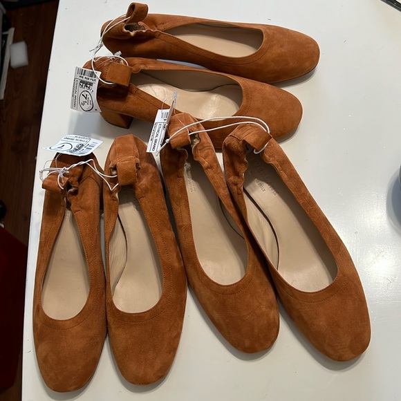 Everlane Italian Leather Day Heel Almond Suede - Picture 4 of 12